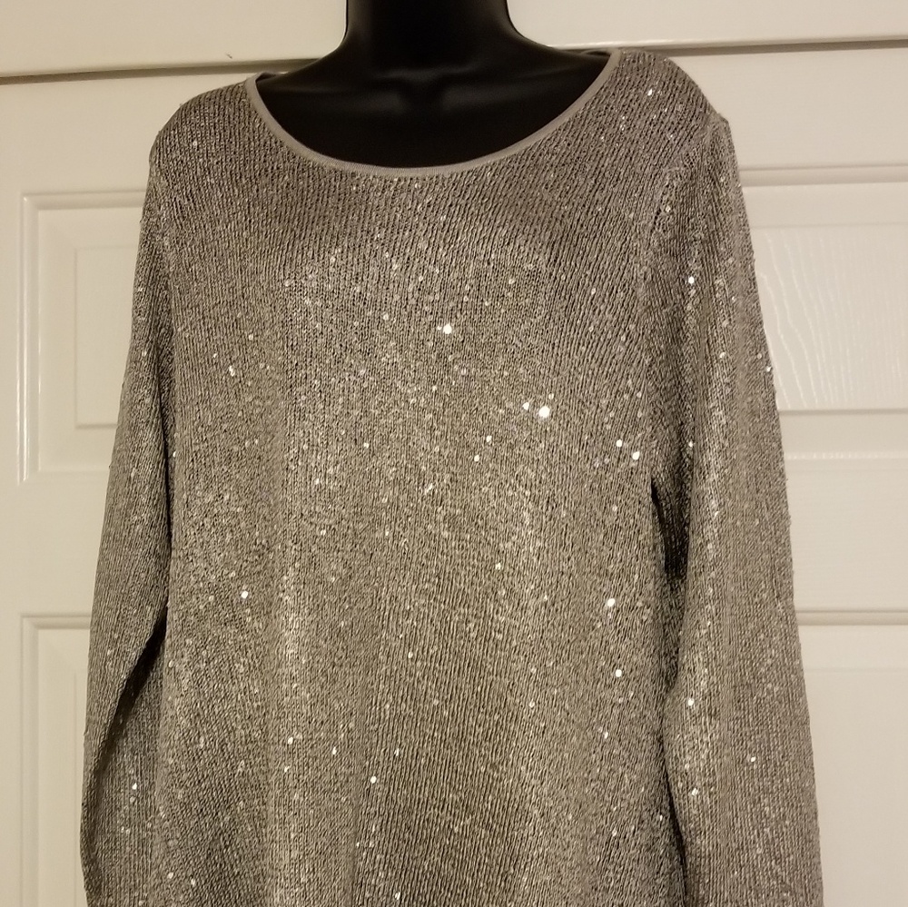 Silver sequined sweater
